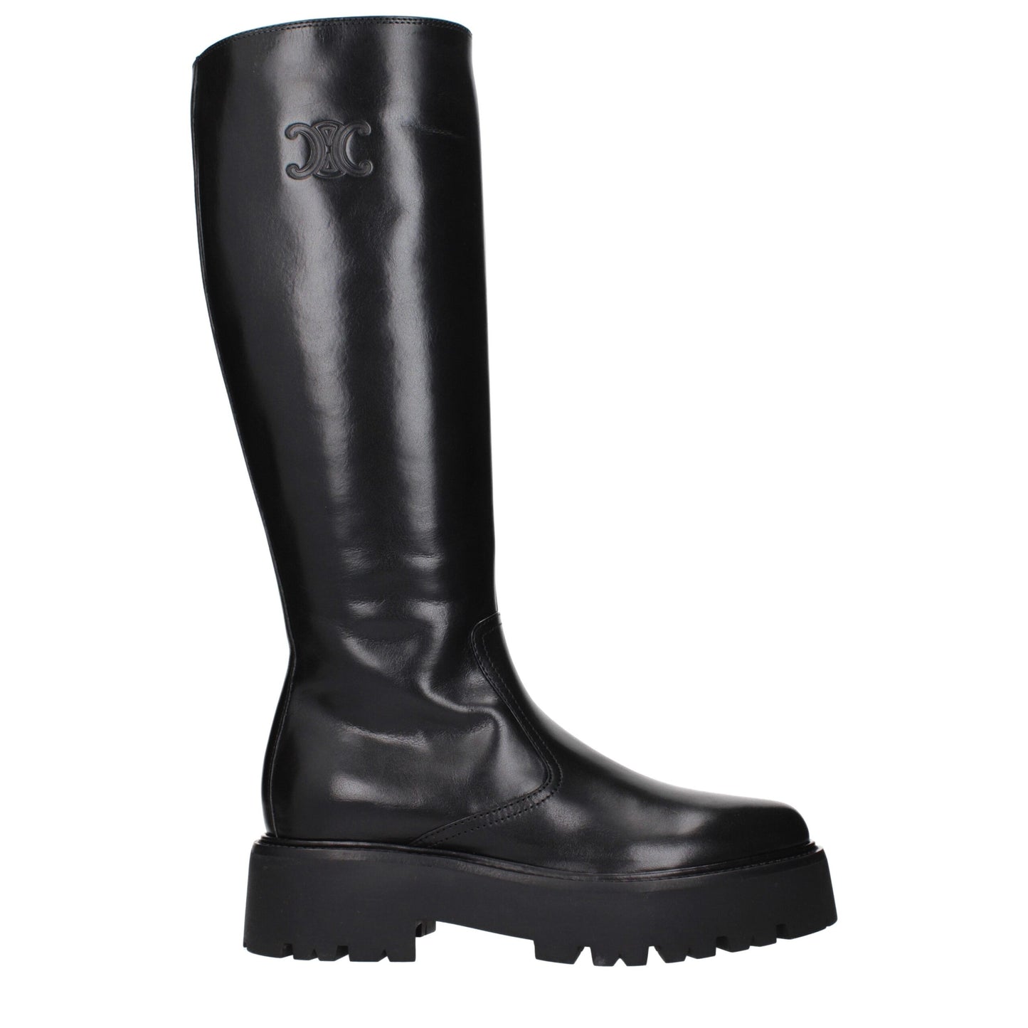 Celine Black Leather Ankle Boots