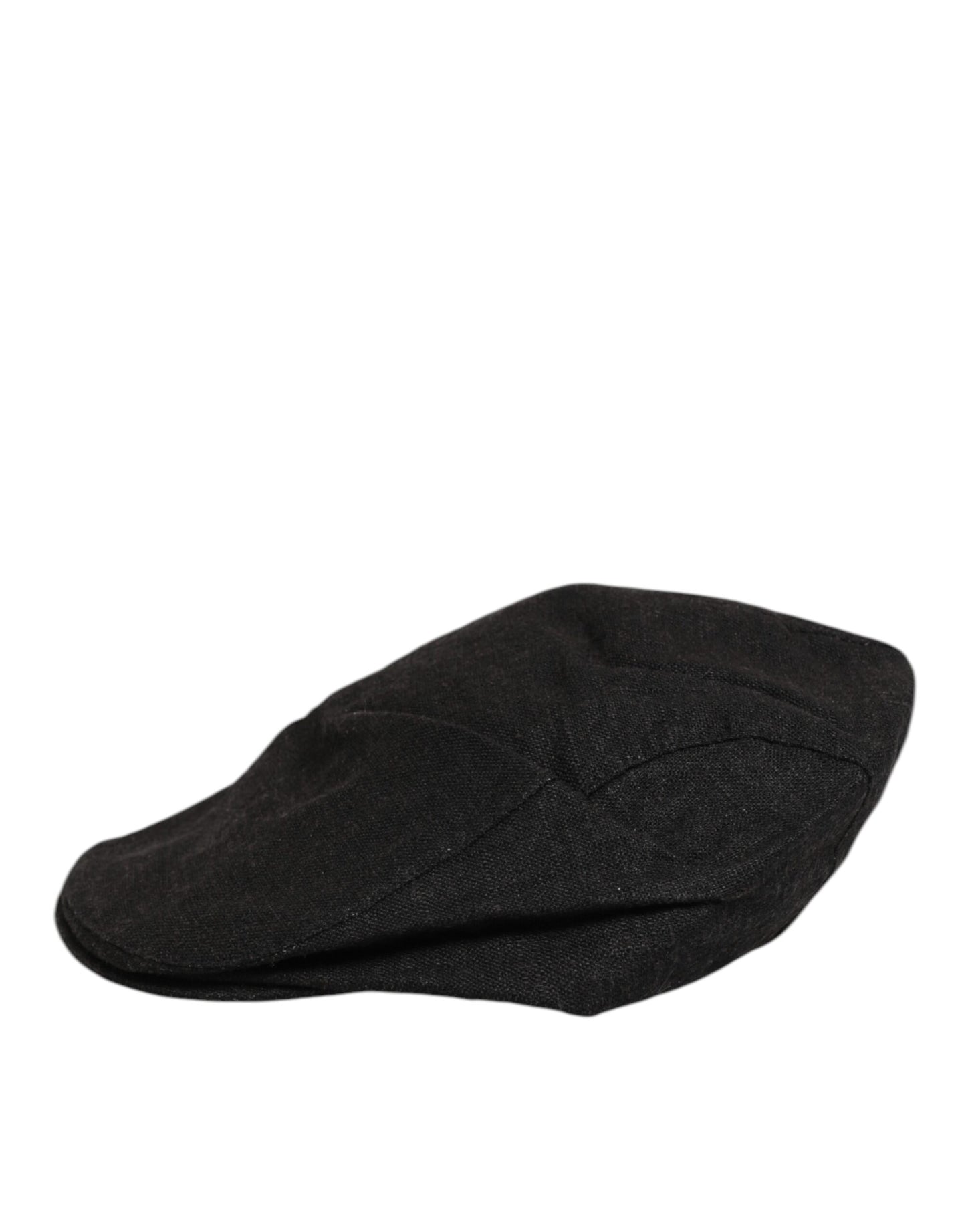 Dolce & Gabbana Black Cotton DG Logo Newsboy Cloth Capello Hat