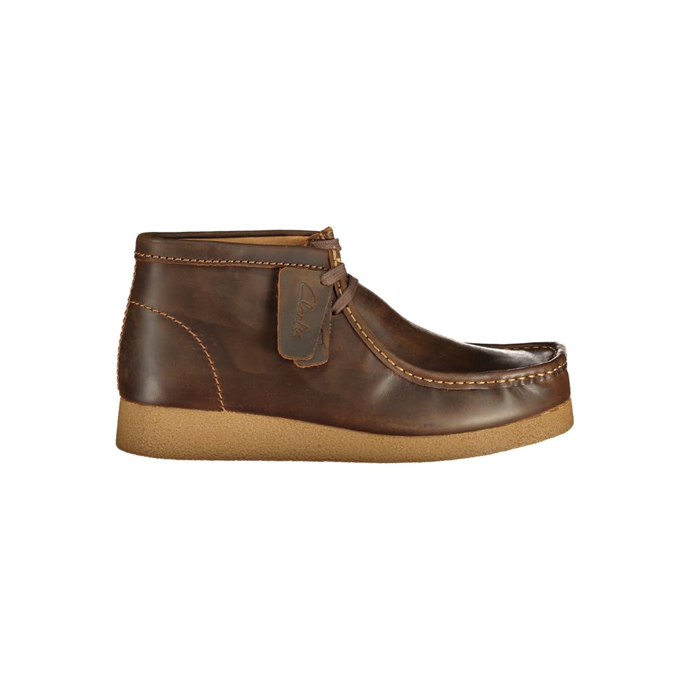 Clarks Brown Leather Men Sneaker