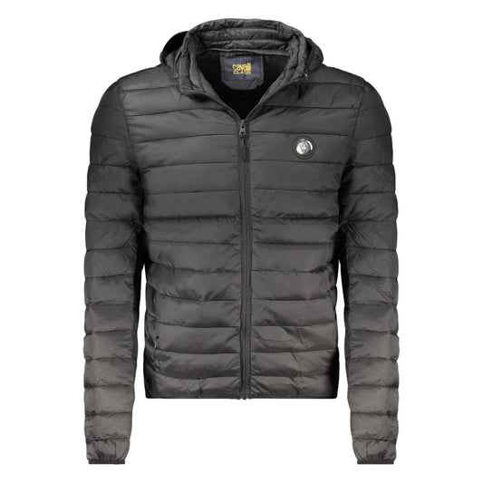 Cavalli Class Black Polyester Men Jacket
