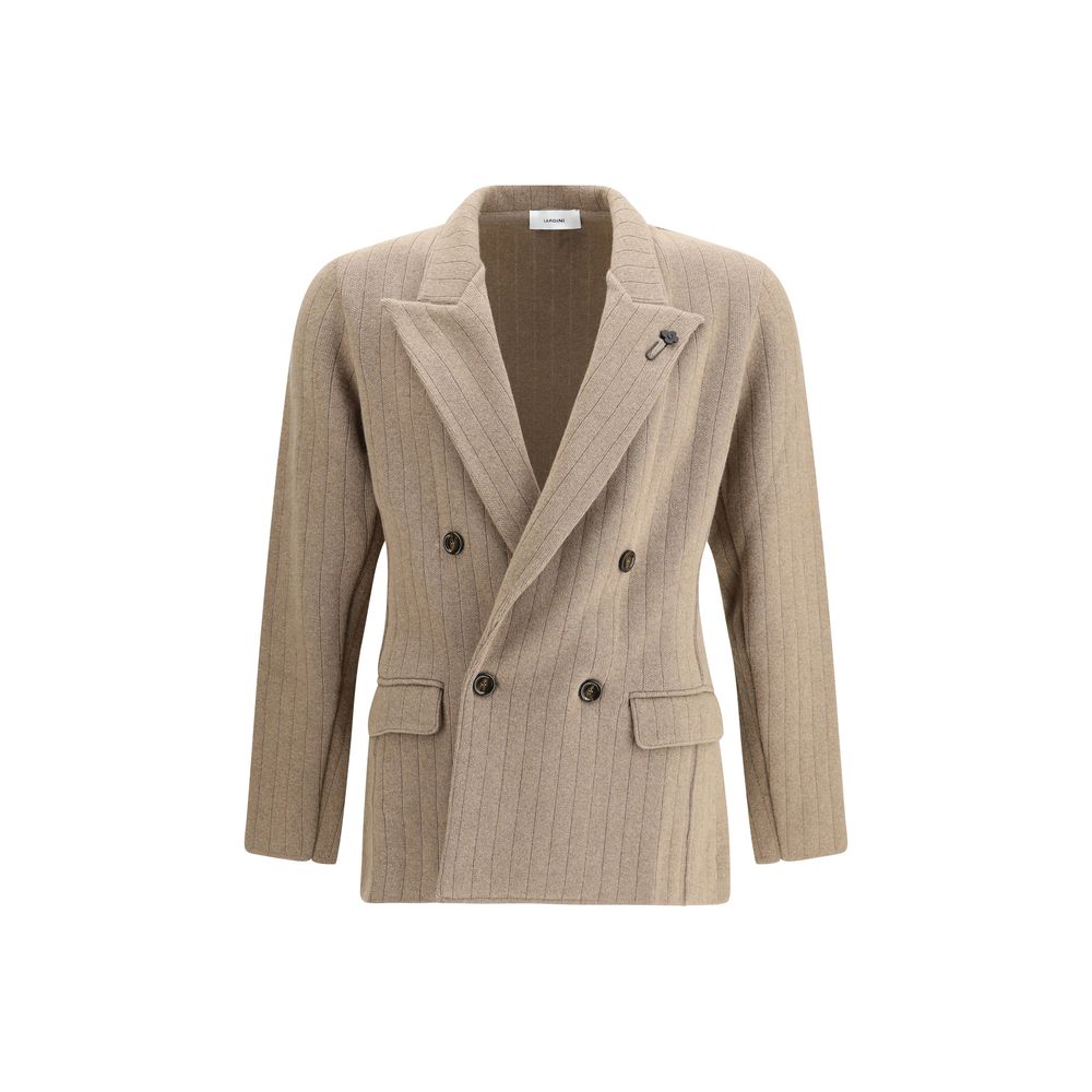 Lardini Brown Fleece Wool Jackets And Coat