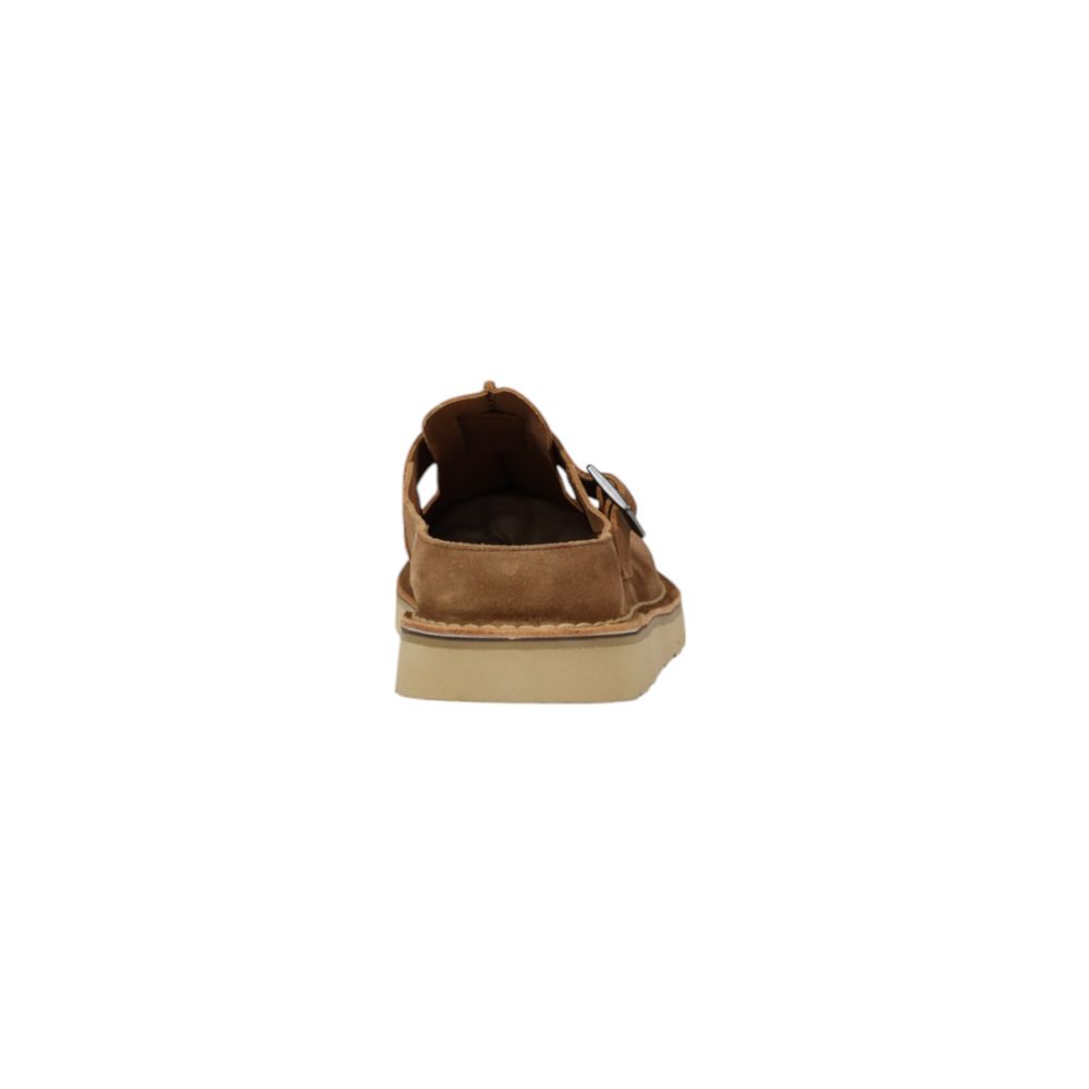 Clarks Beige Suede Leather Clogs