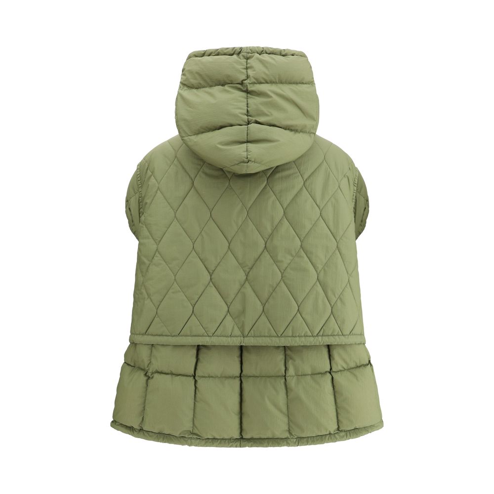 IENKI IENKI Green Nylon Sleveless Jacket