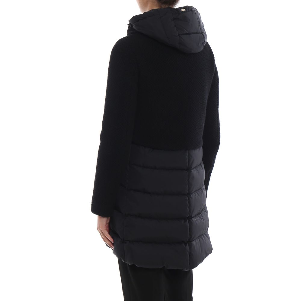 Herno Black Polyamide Coat