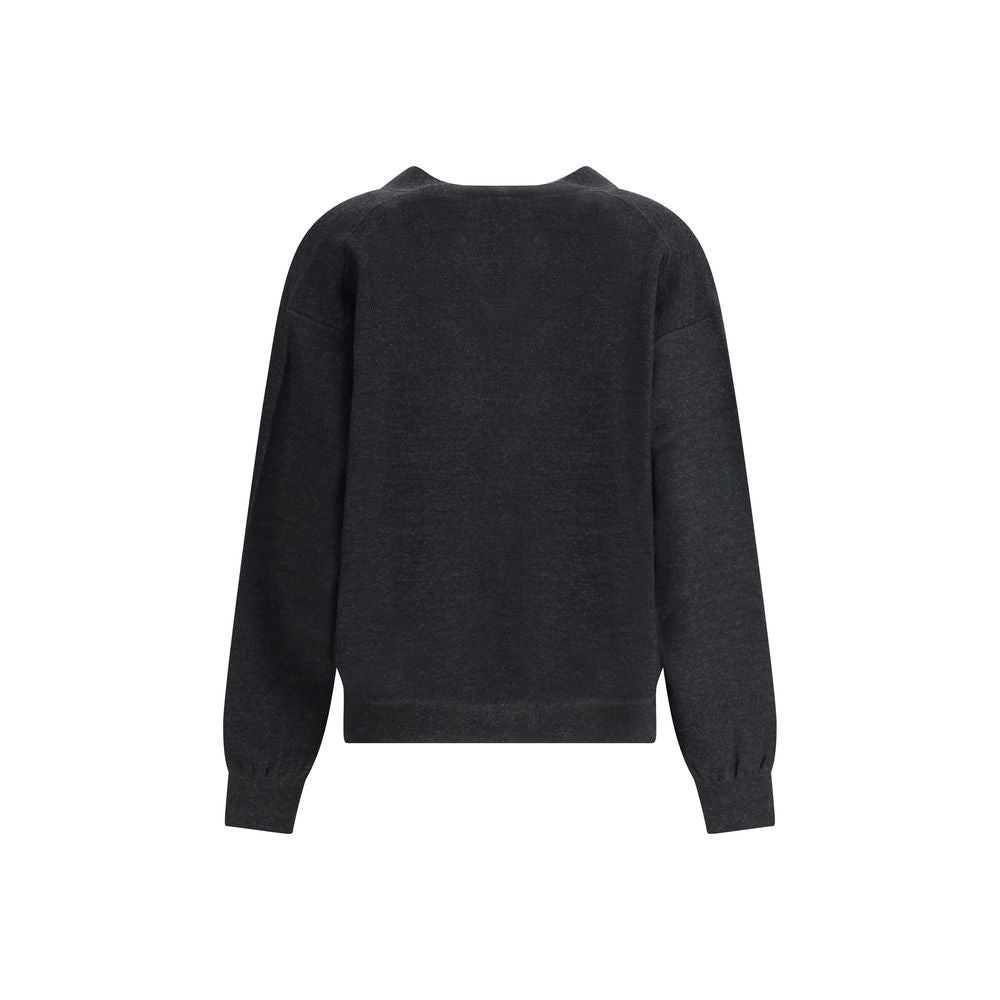 Lemaire Gray Merino Wool Cardigan