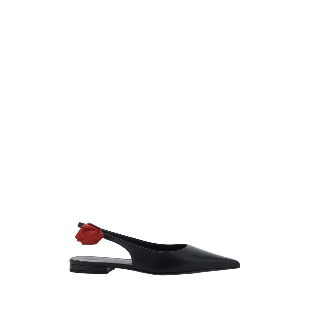 Magda Butrym Black Calf Leather Bos Taurus Ballet Flats