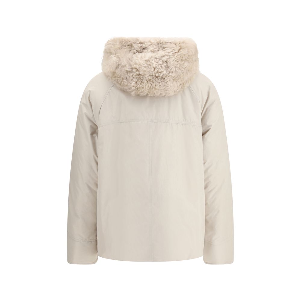 Brunello Cucinelli Gray Polyester Parka