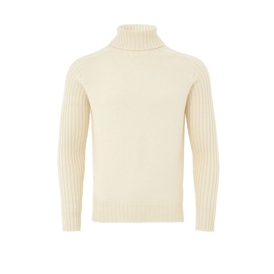 Gran Sasso White Wool Turtleneck