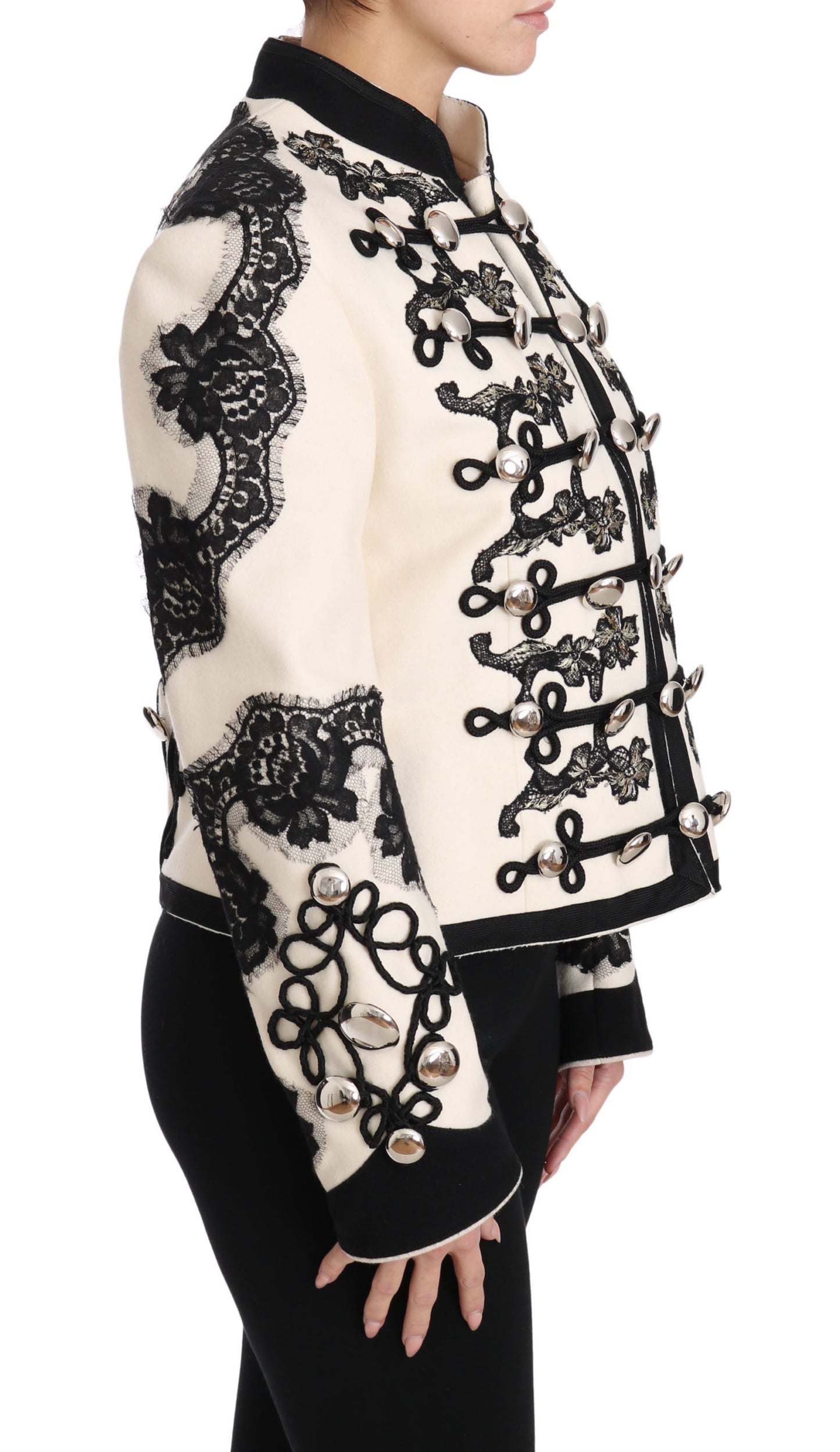 Dolce & Gabbana Elegant Off-White Baroque Jacket