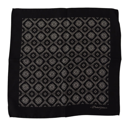 Dolce &amp; Gabbana Eleganter quadratischer Seidenschal mit geometrischem Muster