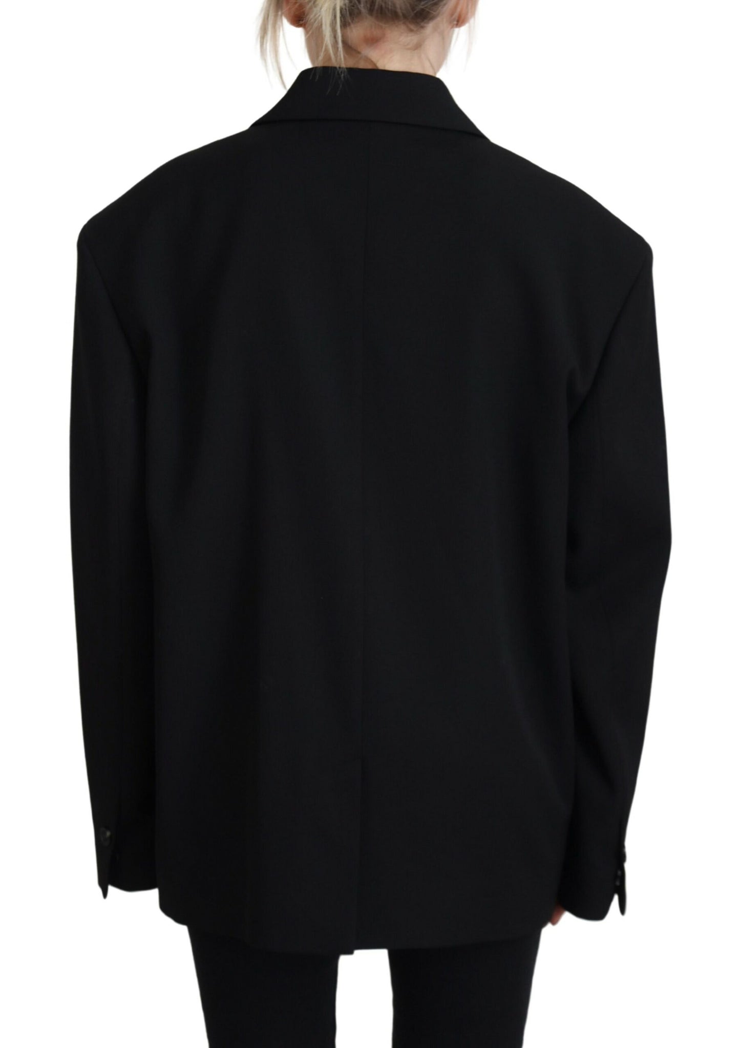 Dsquared² Black Double Breasted Coat Blazer Jacket