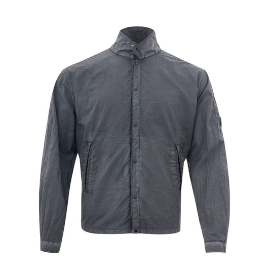 C.P.Company overshirt in technical fabric, garment dyed, anthracite