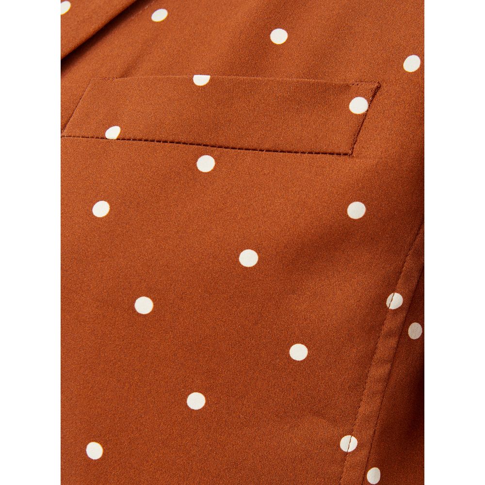 Lardini Chic Cotton Brown Jacket for the Modern Woman