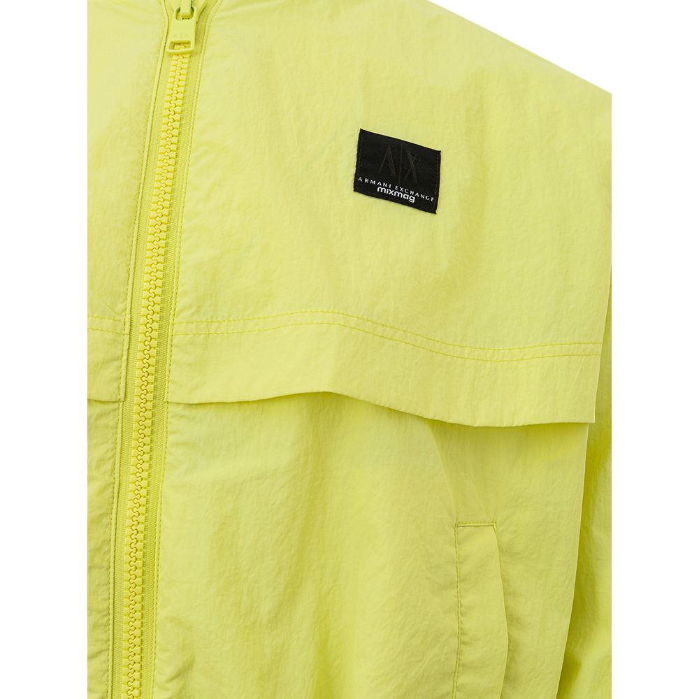 Armani Exchange Chic Yellow Polyamide Jacket for Women