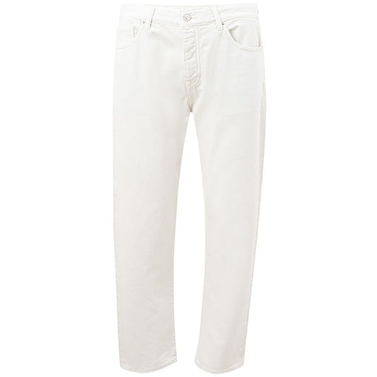 Armani Exchange Elegant White Cotton Trousers for Men