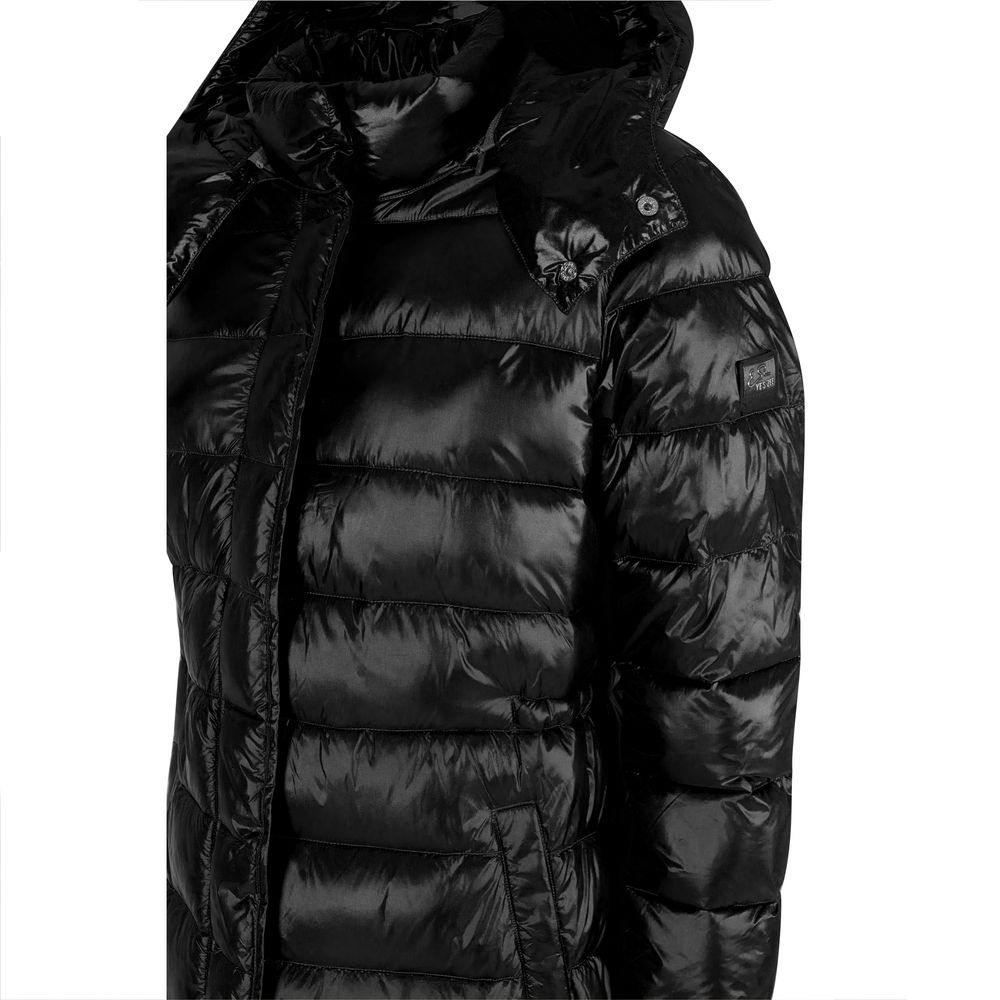Yes Zee Chic Long Down Jacket with Hood for Women