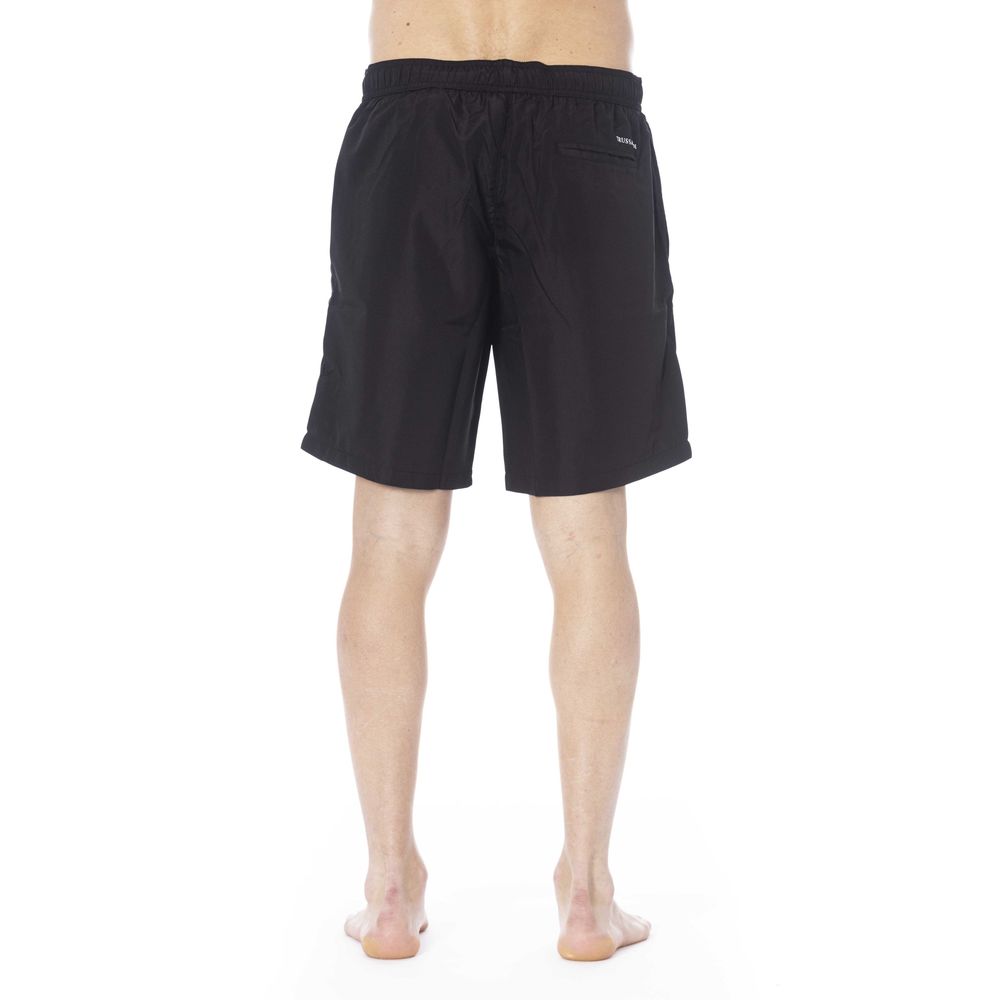 Trussardi Beachwear Black Polyester Swimwear