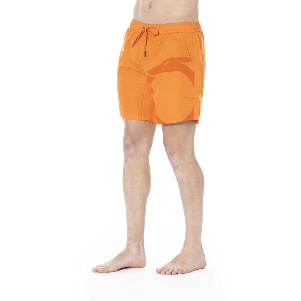 Trussardi Beachwear Orange Polyester Swimwear