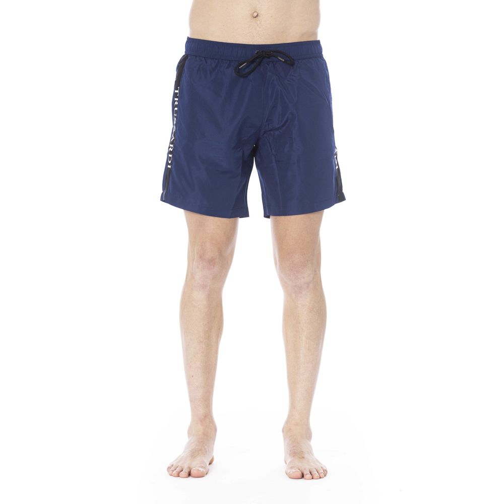 Trussardi Beachwear Blue Polyester Swimwear