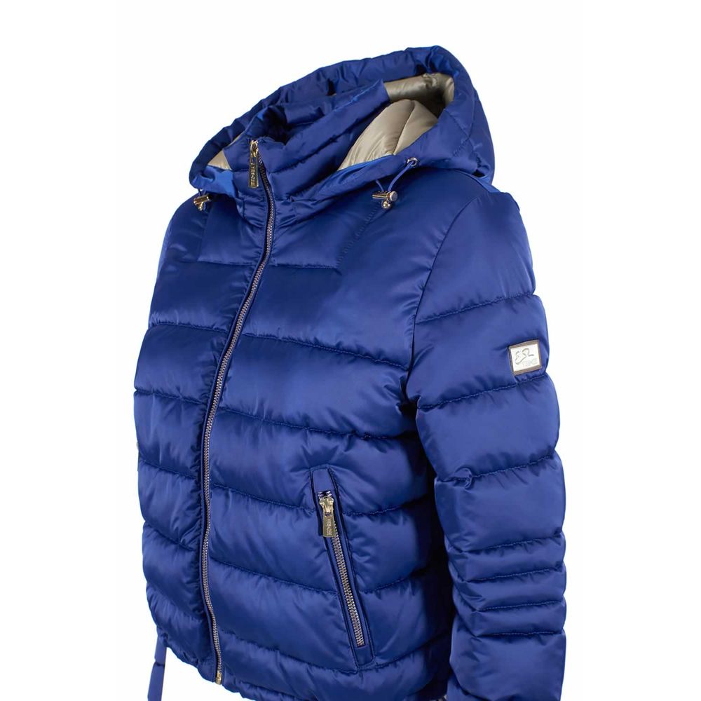 Yes Zee Chic Zippered Short Down Jacket with Hood