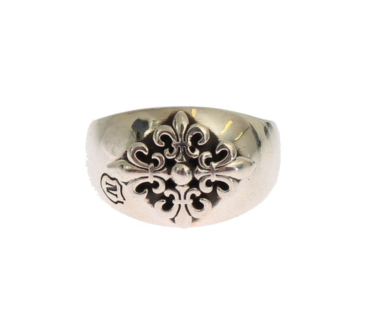Nialaya Exquisiter Silber-Statement-Ring für Herren