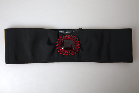 Dolce &amp; Gabbana Exquisiter verzierter schwarzer Gürtel