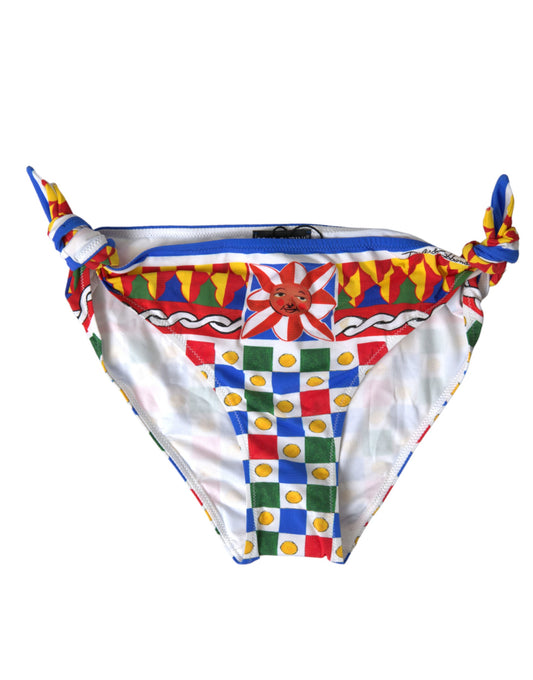 Dolce &amp; Gabbana Multicolor Carretto Bottom Swim Beachwear Bikini