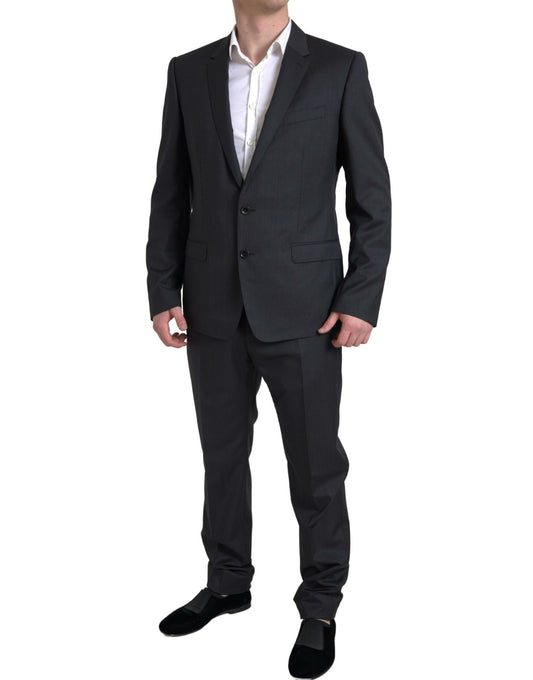 Dolce &amp; Gabbana Eleganter schwarzer zweiteiliger Slim-Fit-Anzug
