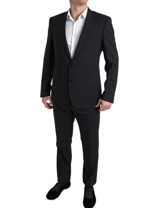 Dolce &amp; Gabbana – Exklusiver Martini-Anzug in schwarzer Slim-Fit-Passform
