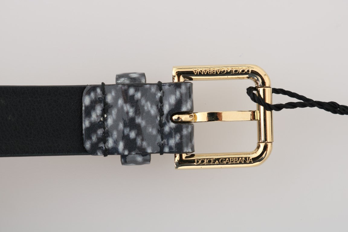 Dolce &amp; Gabbana Eleganter Taillengürtel aus Chevron-Leder