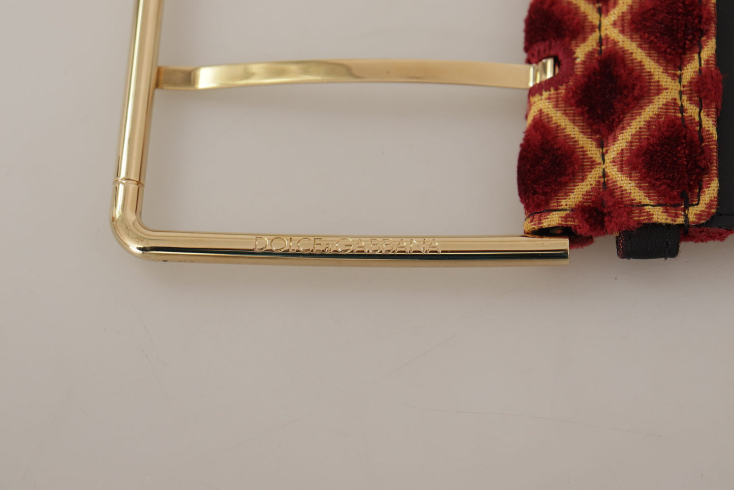 Mehrfarbiger Ledergürtel mit eingraviertem Logo von Dolce &amp; Gabbana