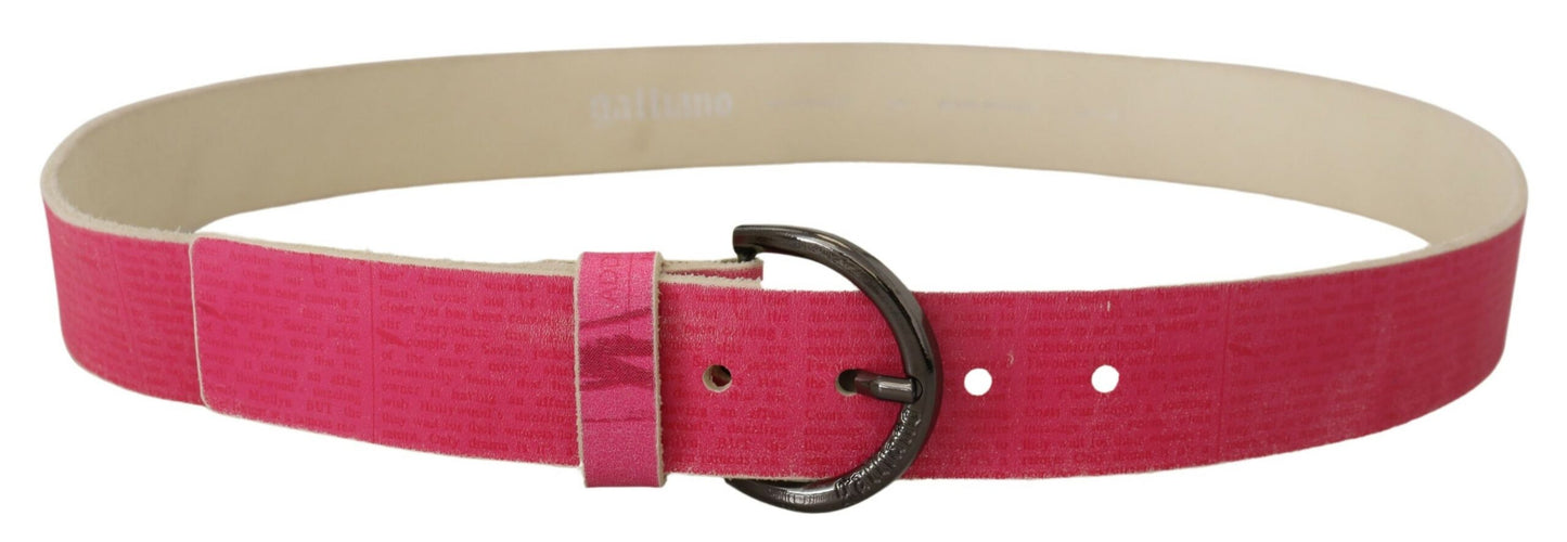 John Galliano Eleganter Modegürtel aus rosafarbenem Leder