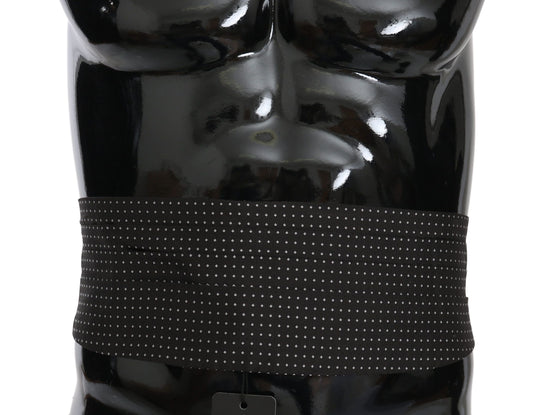 Dolce &amp; Gabbana Eleganter schwarz gepunkteter Kummerbund aus Seide