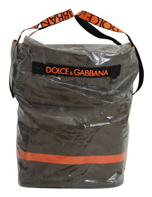 Dolce &amp; Gabbana Cotton Men Large Fabric Green Shopping Tote Bag