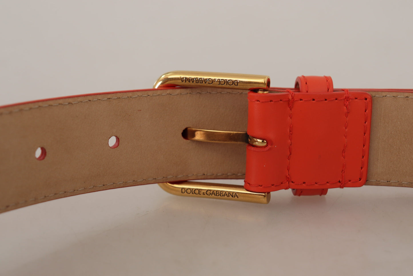 Dolce &amp; Gabbana orange leather devotion heart micro bag headphones belt