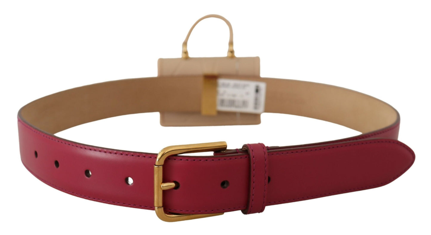 Dolce &amp; Gabbana Pink Leather Devotion Heart Micro Bag Headphones Belt