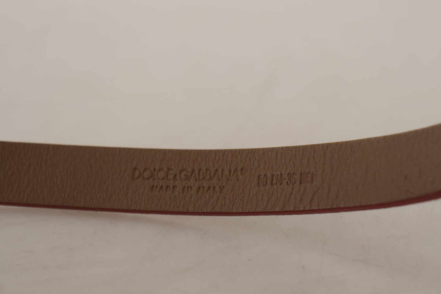Dolce &amp; Gabbana Brown Logo Engraved Metal Waist Buckle Belt