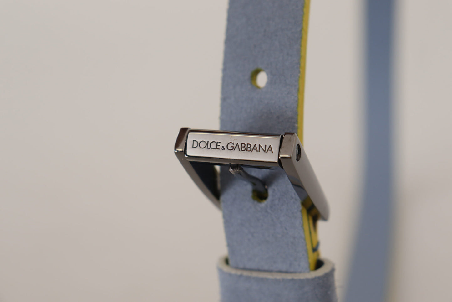 Dolce & Gabbana Elegant Suede Belt with Engraved Buckle
