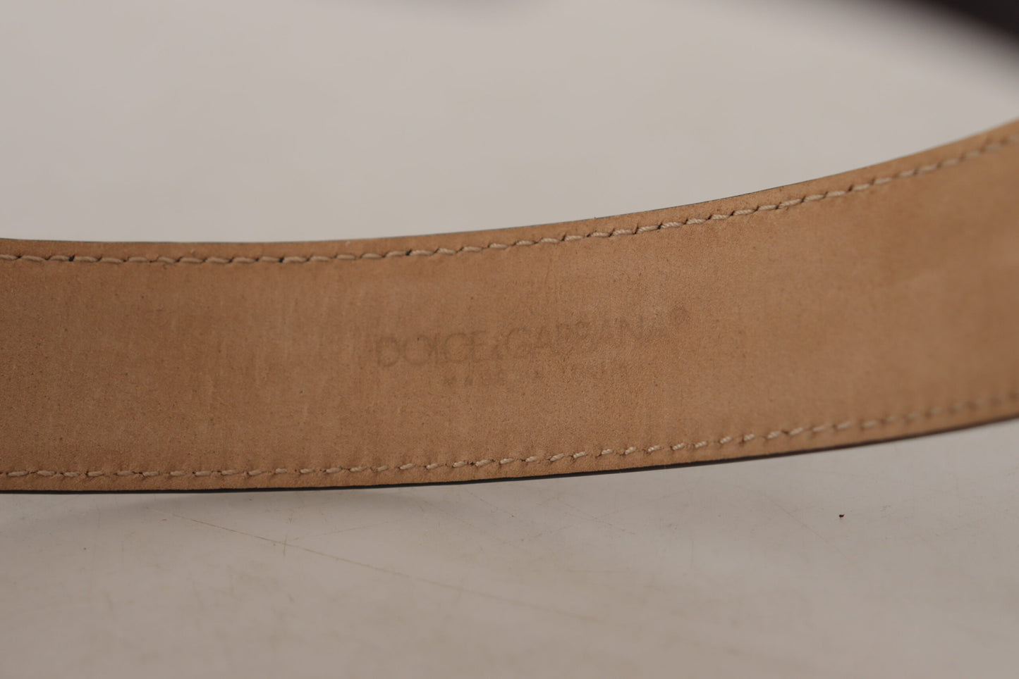 Dolce &amp; Gabbana Black Solid Leather Classic Gold Waist Buckle Belt