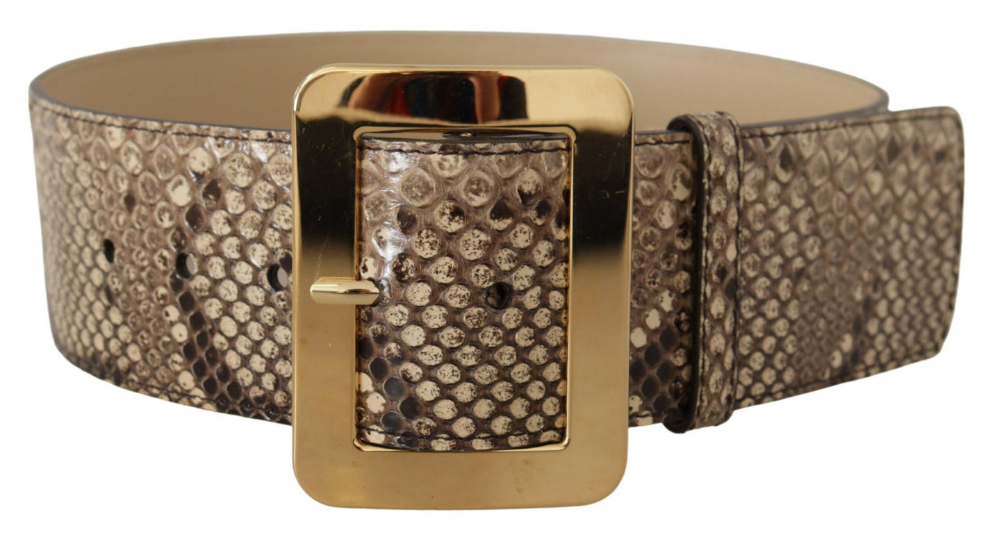 Dolce &amp; Gabbana Eleganter Ledergürtel mit gravierter Schnalle