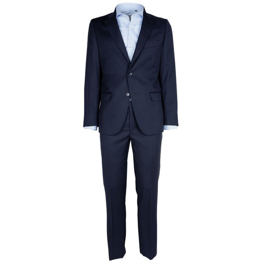 Made in Italy men's suit, in pure virgin wool Ermenegildo Zegna Midnight blue fabric