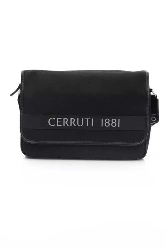 Cerruti 1881 Elegante schwarze Umhängetasche mit Logo