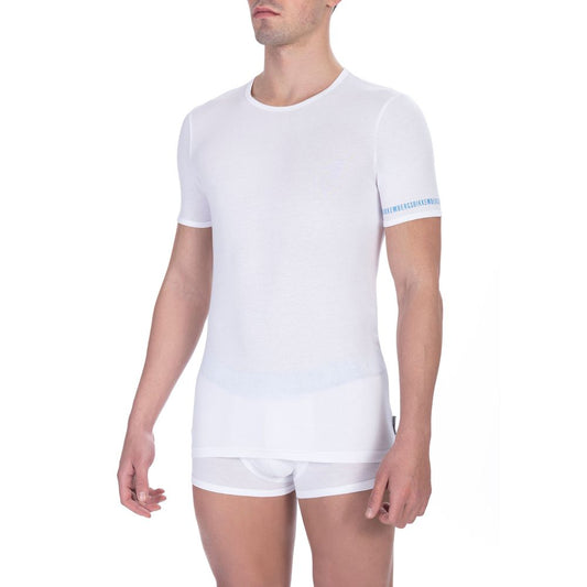 Bikkembergs Elegante weiße T-Shirts mit Rundhalsausschnitt im Doppelpack