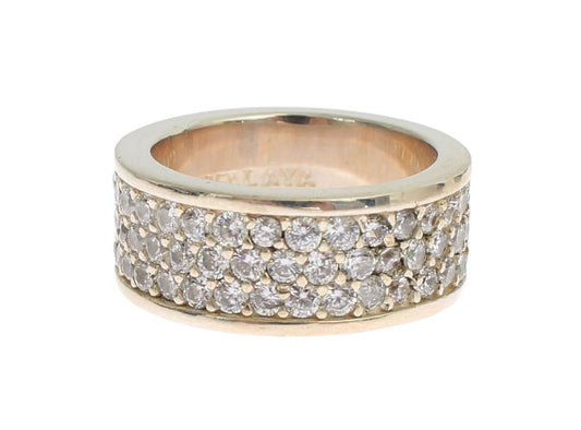Nialaya Glamouröser, mit CZ-Kristallen verzierter Ring aus Silber
