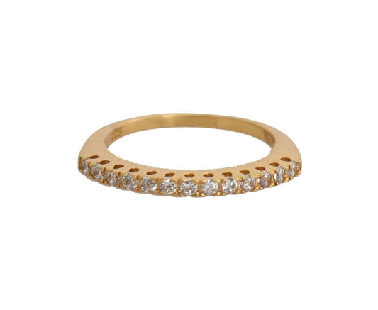 Nialaya glänzender CZ-Kristall vergoldeter Ring