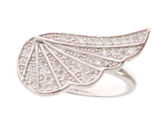 Nialaya Eleganter Ring aus Sterlingsilber mit CZ-Kristallen