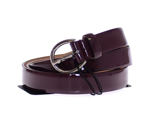 Dolce &amp; Gabbana Purple Leather Logo Belt Belt