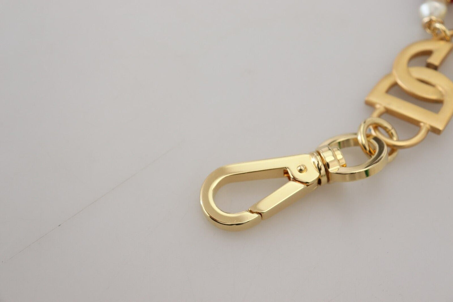 Dolce &amp; Gabbana Gold Tone DG Logo Women Waist Chain Belt
