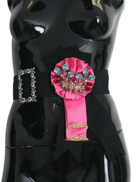 Dolce &amp; Gabbana Eleganter Taillengürtel mit floralem Kristallband