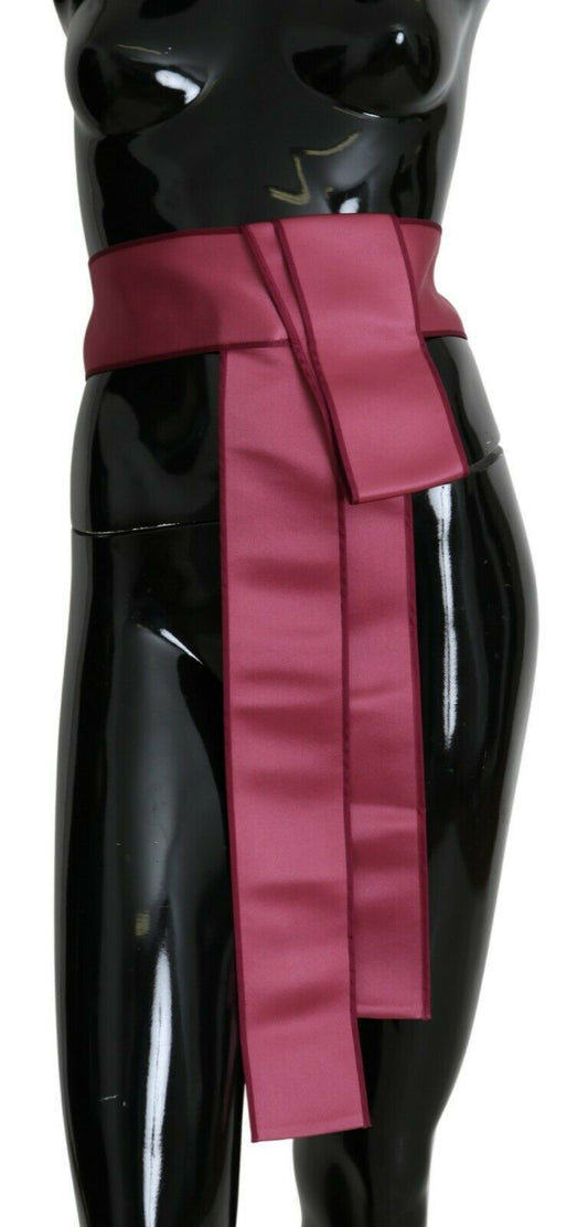 Dolce &amp; Gabbana Eleganter breiter Taillengürtel aus rosa Seide